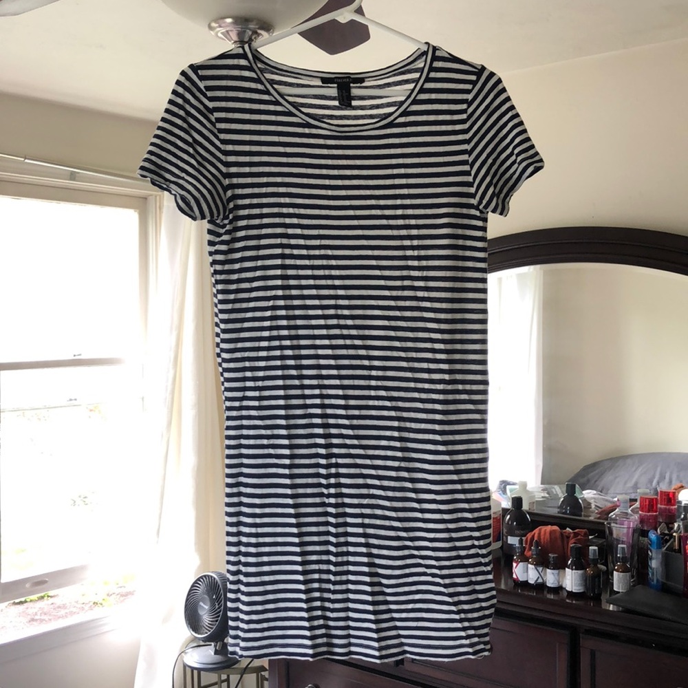 striped tee shirt dress